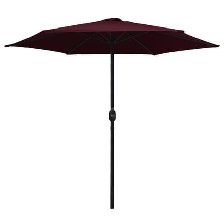 vidaXL Parasol met aluminium paal 270x246 cm bordeauxrood
