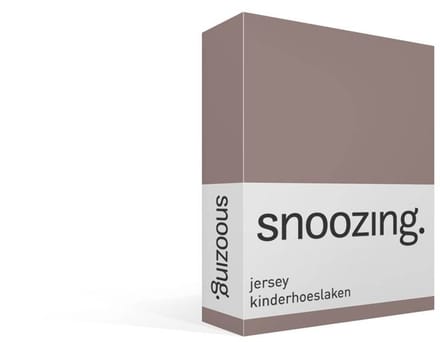 Snoozing jersey kinderhoeslaken - 60x120 cm - Junior - Taupe