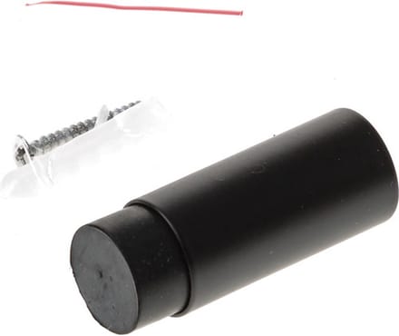 D4E Deurstop wandmontage Buismodel ø22x55mm zwart