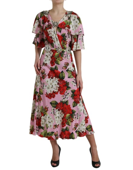 Bloemenzijde Jurk Model Middenlang