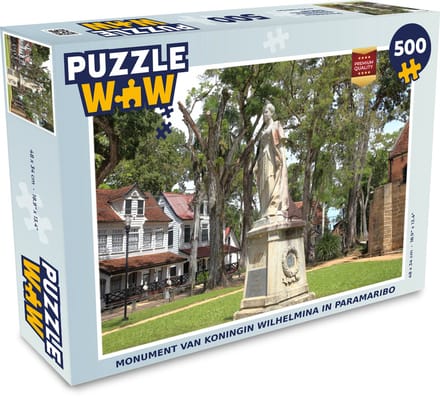 Puzzel Monument van koningin Wilhelmina in Paramaribo - Legpuzzel - Puzzel 500 stukjes