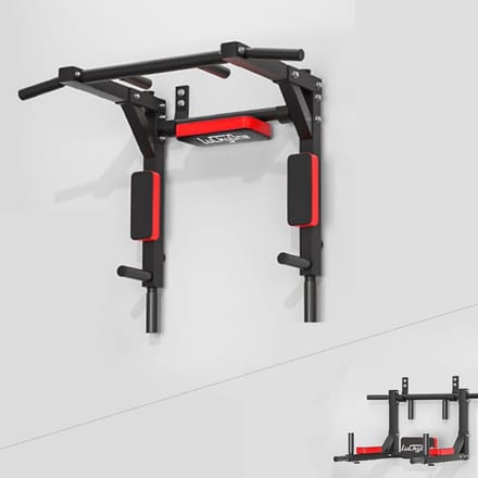 Multifunctionele Wandoptrekstang en Dipstation voor Thuis Fitness - Krachttraining