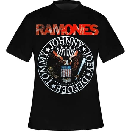 Ramones - Vintage Eagle Seal Heren T-shirt - M - Zwart