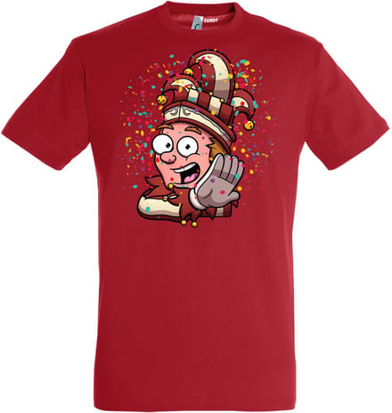 T-shirt Alaaf Kleine Prins | Carnaval | Carnavalskleding Dames Heren | Rood | maat S