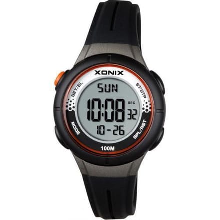Xonix digitaal kinderhorloge zwart BAO-006 waterdicht