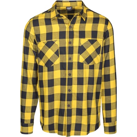 Urban Classics - Checked Flanell Overhemd - 2XL - Zwart/Rood