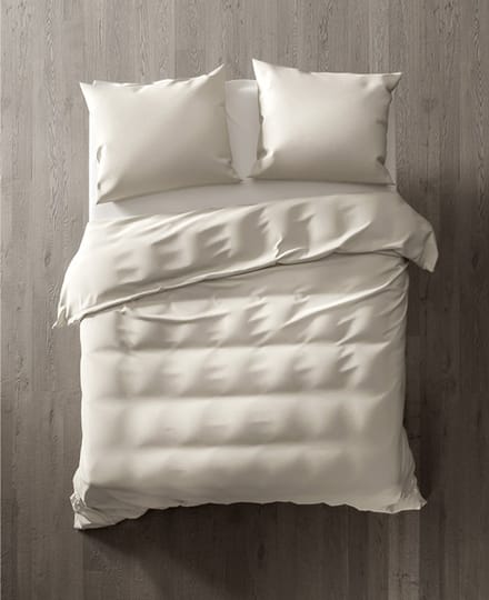 YELLOW Bamboo Dekbedovertrek - Eenpersoons - 140x200/220 cm - Sheer White