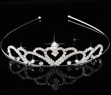 Prinsessen Tiara Kind - Kroontje meisje - Zilverkleurig Type 2 - vanaf 3 jaar