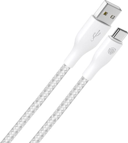 USB naar USB C Kabel 1 Meter - Fast Charge - USB-C Oplader Kabel - Geschikt voor Samsung Kabel - Wit