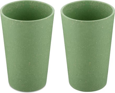 Drinkbekers, 0.35 L, Set van 2, Organic, Blad Groen - Koziol|Connect