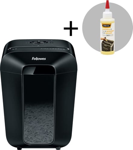 Fellowes Powershred LX70 Papierversnipperaar (Cross Cut) + Fellowes Onderhoudsolie 120ml