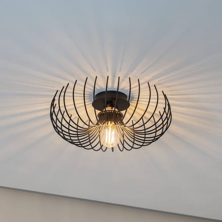Opviq Plafondlamp Aspendos N-641, zwart, metaal, Ø 36 cm