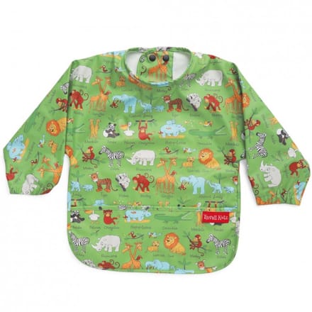Jungle dieren waterproof slabbetje met lange mouwen - Tyrrell Katz