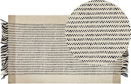 DIVARLI - Modern vloerkleed - Lichtbeige - 80 x 150 cm - Wol