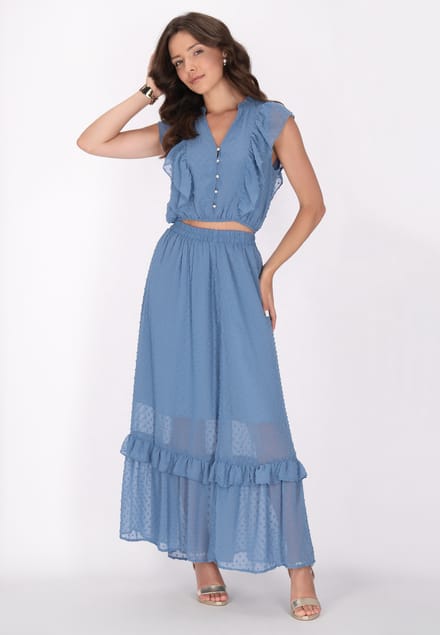 Faina Blouse Dames lichtblauw