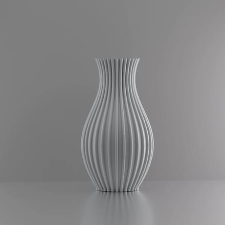 3d-gezellig Prinses - Vaas - Waterdicht - Grijs - Maat 35 cm - Kunststof - Modern - Bloemenvaas - 100% gerecycled PLA (bioplastic)