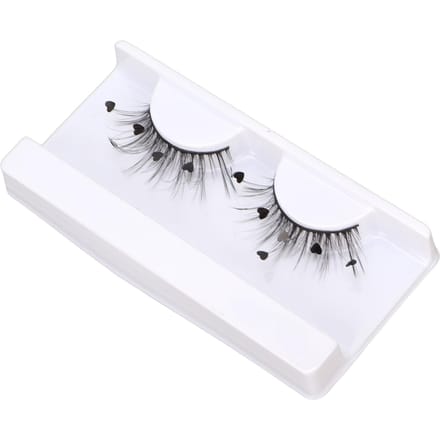 7D Valse Wimper Fluffy Wispy Hartvorm Pailletten Flutter Valse Wimpers voor Kerstmis A13 gray