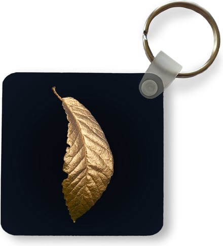 Sleutelhanger - Uitdeelcadeautjes - Bladeren - Luxe - Goud - Zwart - Natuur - Plastic