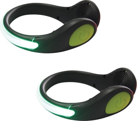 Tunturi LED Veiligheids Schoenclip - Set van 2 stuks - LED - Hardloop verlichting - Groen