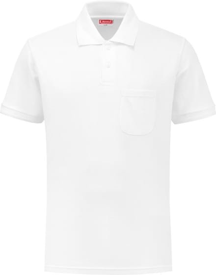 Workman Poloshirt Outfitters + borstzakje - 1221 wit - Maat M