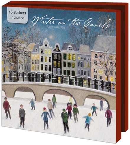 Kaartenmapje met env, vierkant: Winter Canals, Laetitia de Haas