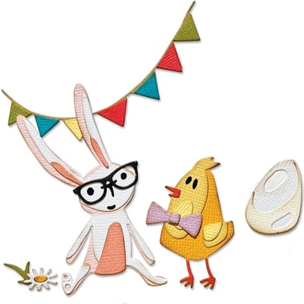 Sizzix Thinlits Ponssjabloon "Bunny + Chick by Tim Holtz"