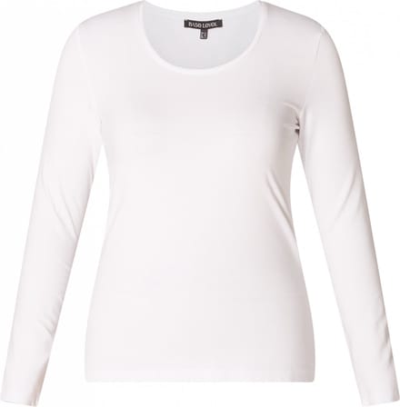 BASE LEVEL CURVY Aso Jersey Shirt - White - maat 1(48)