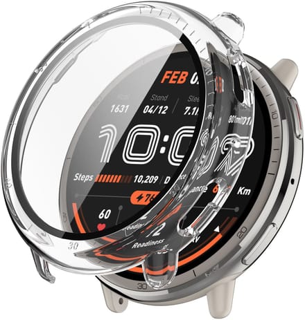 Strap-it Hard case hoesje met screenprotector - geschikt voor de Amazfit Active 2 (transparant)