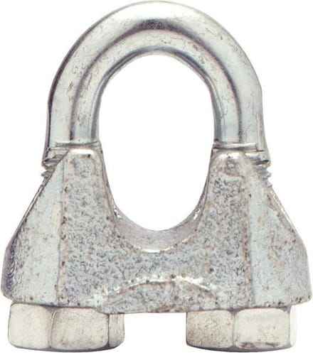 100 stuks Staaldraadklem Kabelklem - 3 mm - Gegalvaniseerd