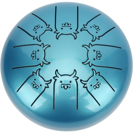 Tongtrommel 5,5 inch 8 Tonen Chakra Tank Legering Dierlijk Patroon Percussie-instrument blue