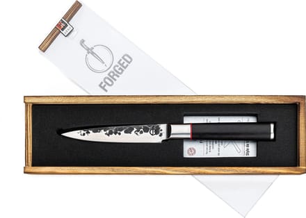 Forged Sebra Universeel Keukenmes 13cm - Sebrahout - In Houten Giftbox