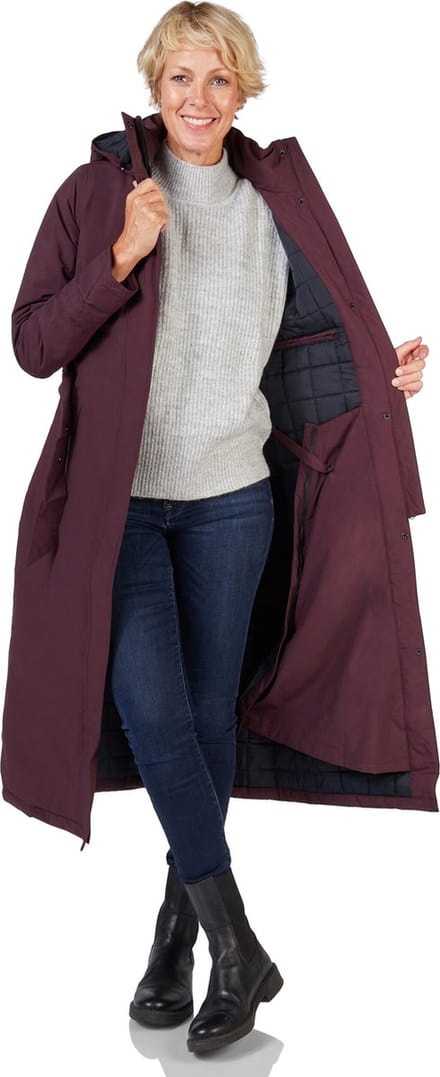 Happy Rainy Days Lange Regenjas Dames Toronto Burgandy