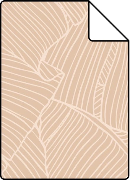 Proefstaal ESTAhome behang bladeren zand beige - 26.5 x 21 cm - 130932-S