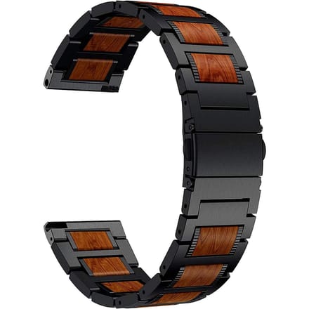 Huawei Watch GT 5 - 46mm houten/stalen band (zwart)