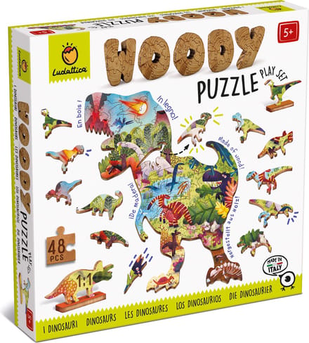 LUDATTICA Houten Puzzel - Dinosaurus.