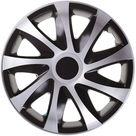 Universele wieldoppen 13" NRM DRACO CS zwart/zilver 4 stuks