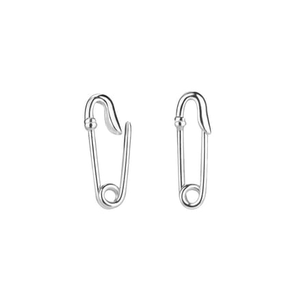 Joy|S - Zilveren veiligheidsspeld oorbellen 4 x 15 mm