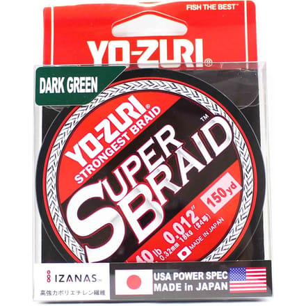 Yo Zuri Duel PE Line Super Braid 150YDS 40Lbs 0,32 mm Groen R1260-DG 1187 groen