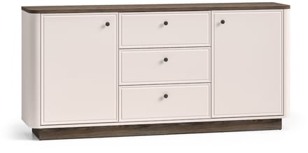 Selsey Vilavio – Dressoir 2-deurs, 3 laden, Kasjmier/eikenlook donker, 180 cm