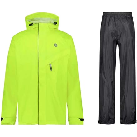 AGU Passat - Regenpak - Regenjas en Regenbroek - Unisex - Geel - S - Reflecterend - Verstelbare Capuchon - Ventilatie