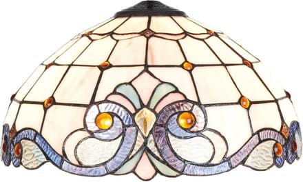 Lumilamp Lampenkap Tiffany Ø 40x21 cm Beige Blauw Glas