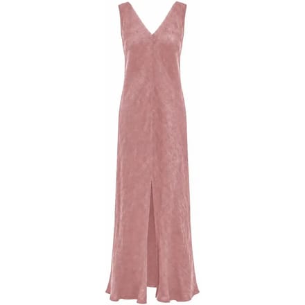 V-hals Jurk met Splitzoom Dames Haris Cotton Essentials