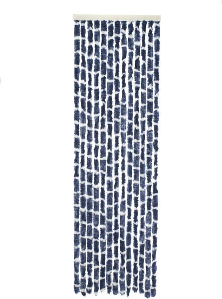 Travellife - Vliegengordijn - Chenille - Stripe - 185x56 - cm - blauw - en - wit