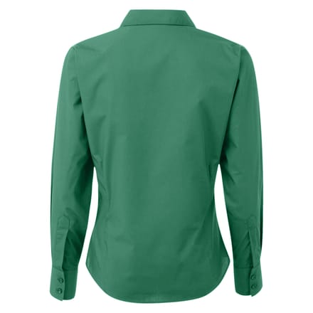 Premier Dames/dames Poplin Blouse met lange mouwen / Gewoon werk overhemd (Smaragd)