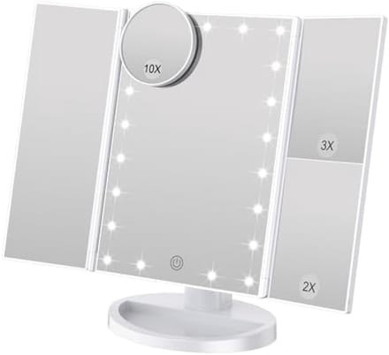 LED Make-up Spiegel met Vergrotingsfunctie en Flexibele Standaard