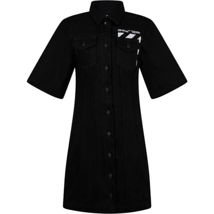 Off White Denim overhemdjurk voor dames (Zwart, Wit)