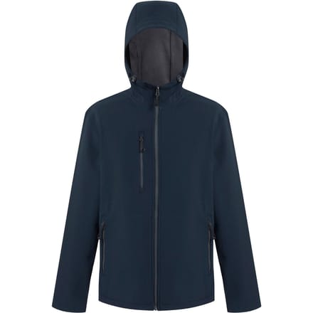 Regatta Heren Navigate 2 Layer Soft Shell Jas (Marine/Seal Grijs)