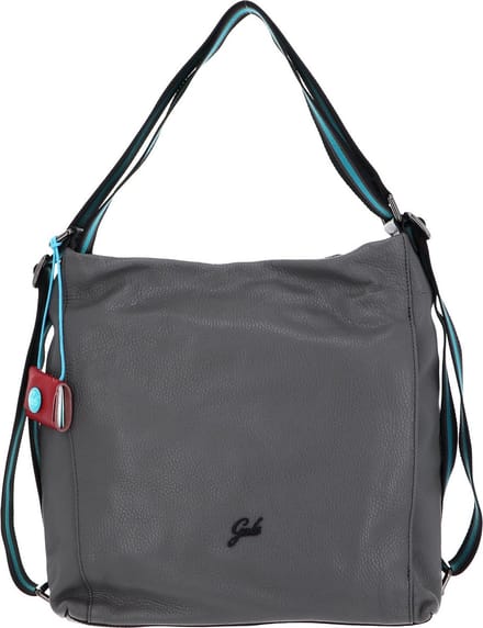 Gabs Leren Schoudertas Rugzak Aissa TG Bull Black Shoulder Bag Basalto Grijs