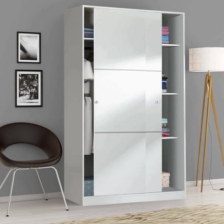 Luxe Kledingkast – Wit – 120x50x200 cm – Industrohome