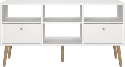 Bodo TV-meubel 2 lades, 4 planken wit.